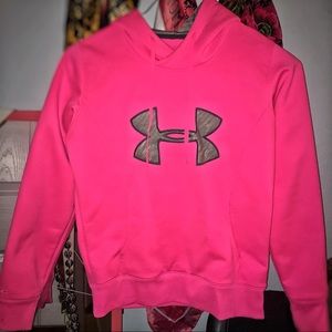Under Armour  hoodie / sweatshirt in Pink